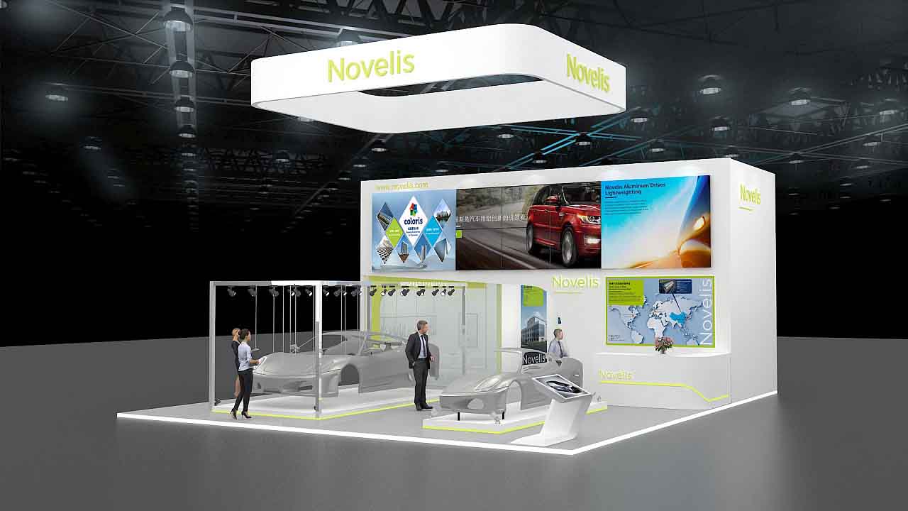 汽车会展展会搭建-Novelis-上海展台设计与搭建