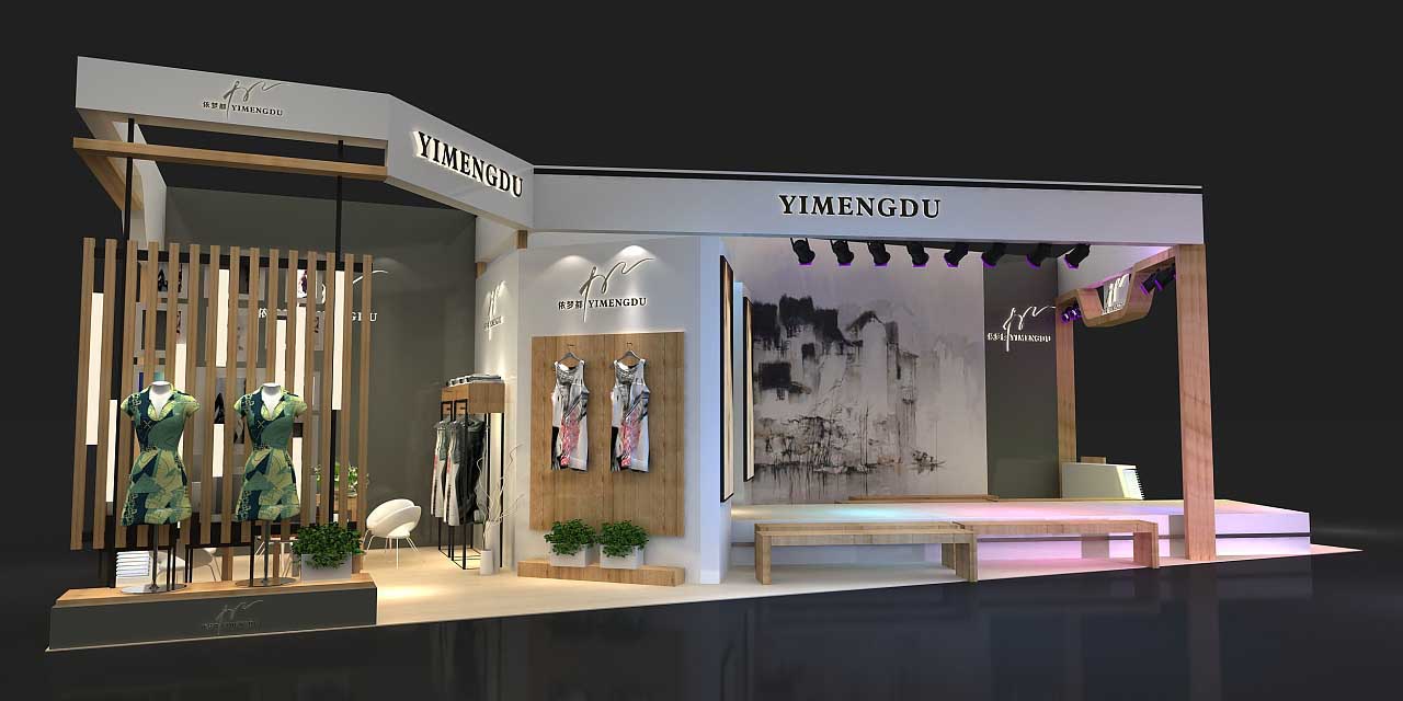 深圳展览展示设计-YIMENGDU-服装展会展台搭建装修