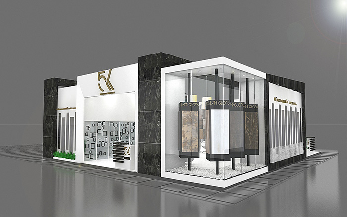 美国展览搭建-石材展位设计-奥兰多展台搭建
